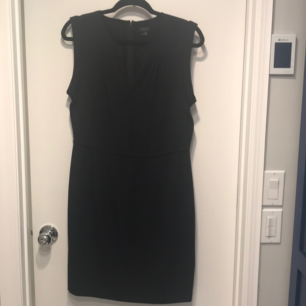 Theory black silk sheath dress
